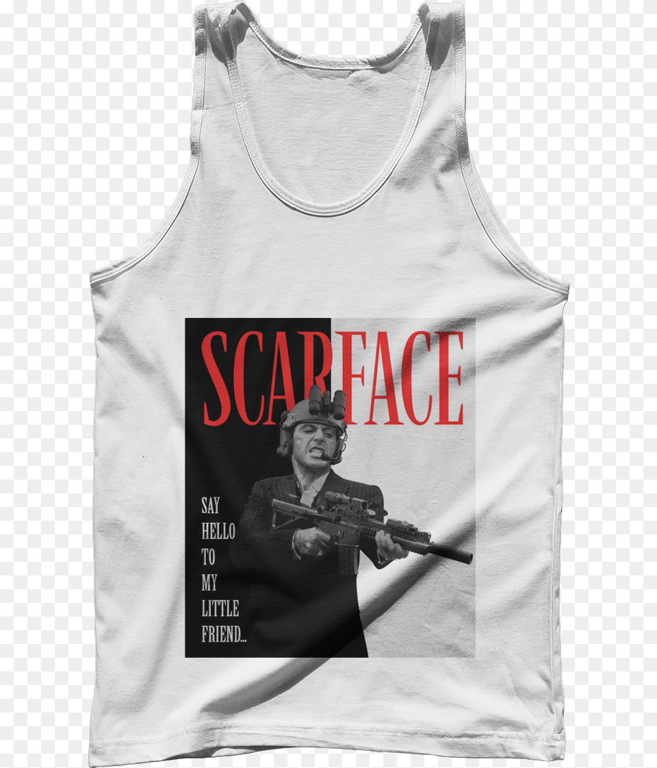 Scarface V1, Clothing, T-shirt, Adult, Person Free Png Download