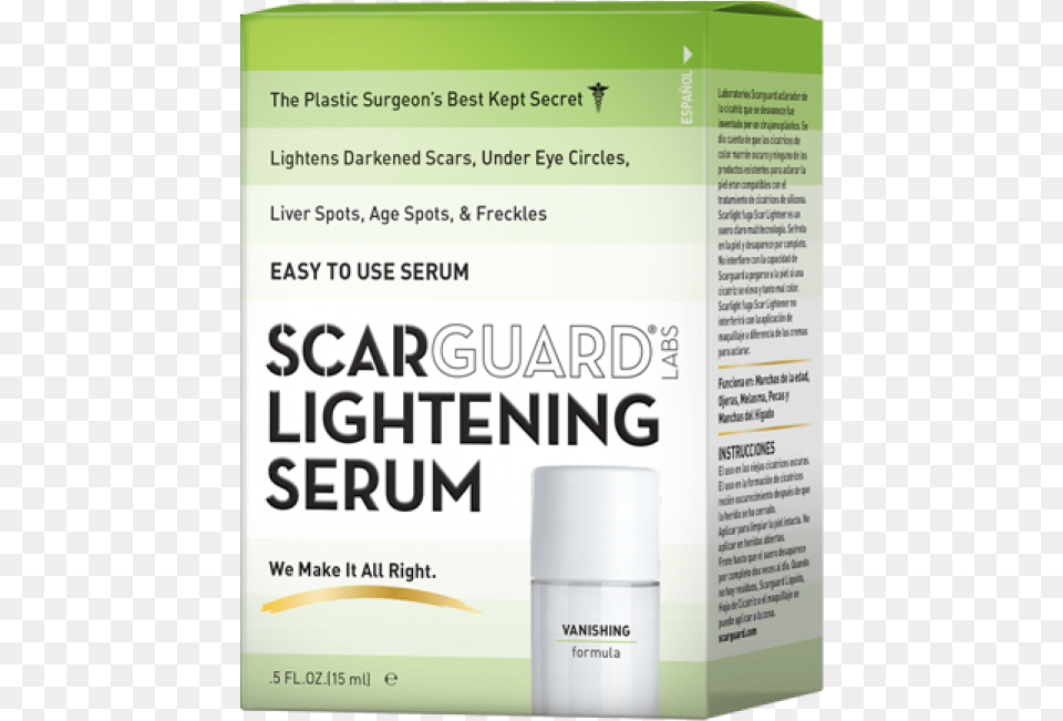 Scarguard Lightening Serum Mit Enterprise Forum, Cosmetics, Deodorant, Advertisement, Bottle Free Png
