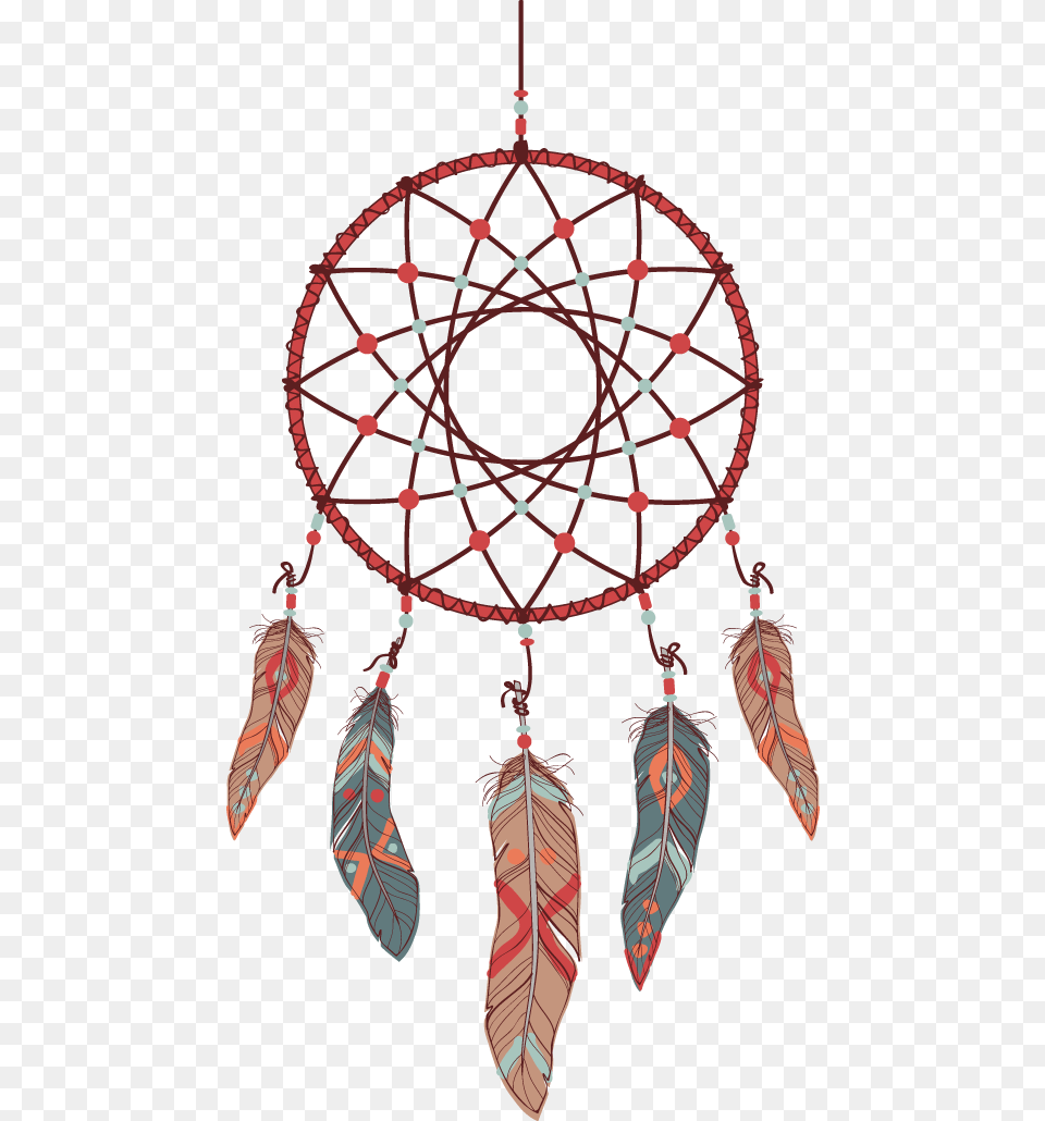 Scarlet Dreamcatcher Colorful Dream Catcher Vector, Accessories, Earring, Jewelry, Necklace Free Transparent Png