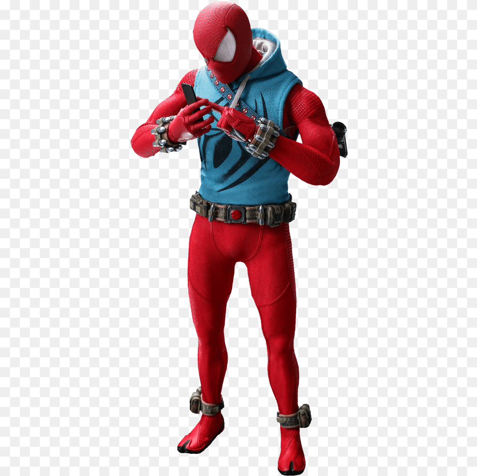Scarlet Spider Action Figure, Baby, Clothing, Costume, Person Free Png