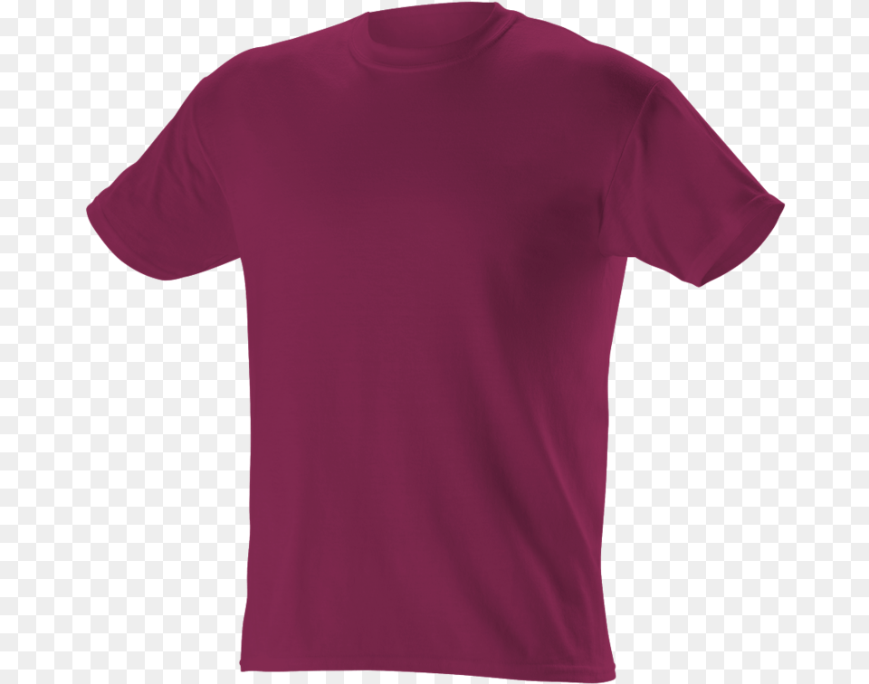 Scarlet T Shirt Blank, Clothing, T-shirt, Maroon Png Image