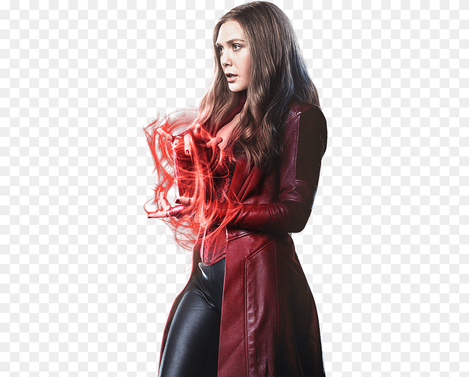 Scarlet Witch By Cptcommunist Da55g0q Elizabeth Olsen Scarlet Witch, Adult, Person, Jacket, Woman Free Transparent Png