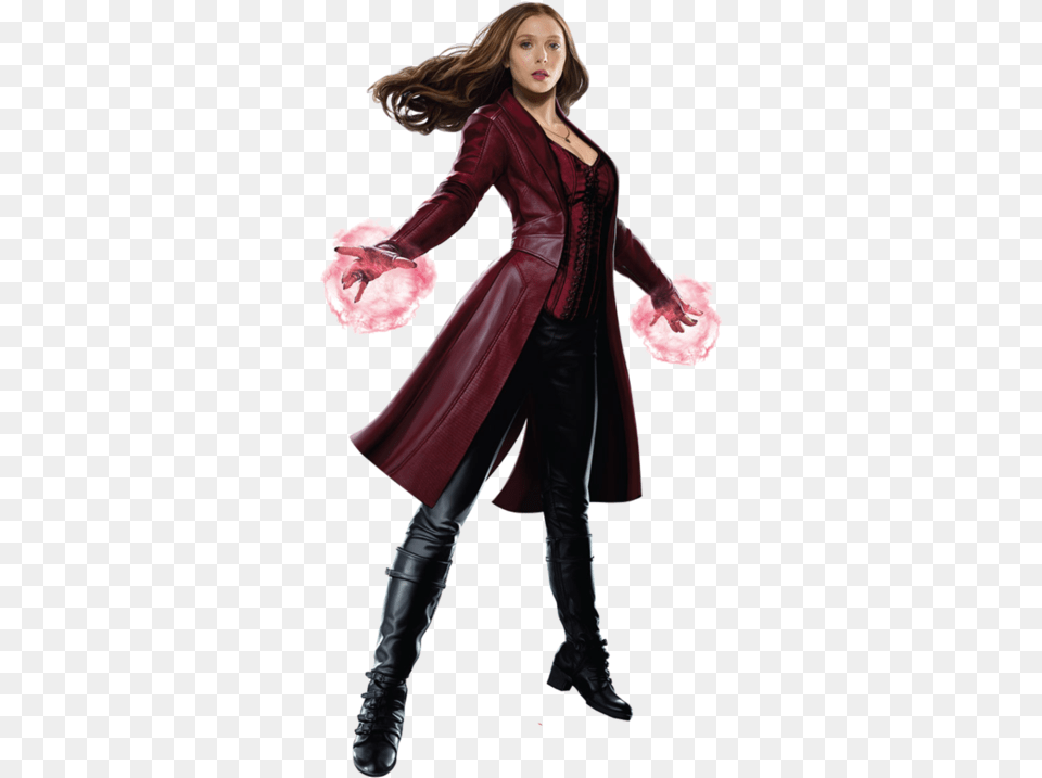 Scarlet Witch Costume Endgame, Clothing, Coat, Sleeve, Person Png Image