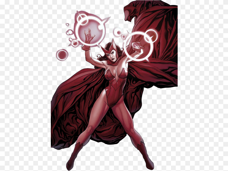 Scarlet Witch Part Scarlet Witch In Comics, Book, Publication, Adult, Female Free Png Download