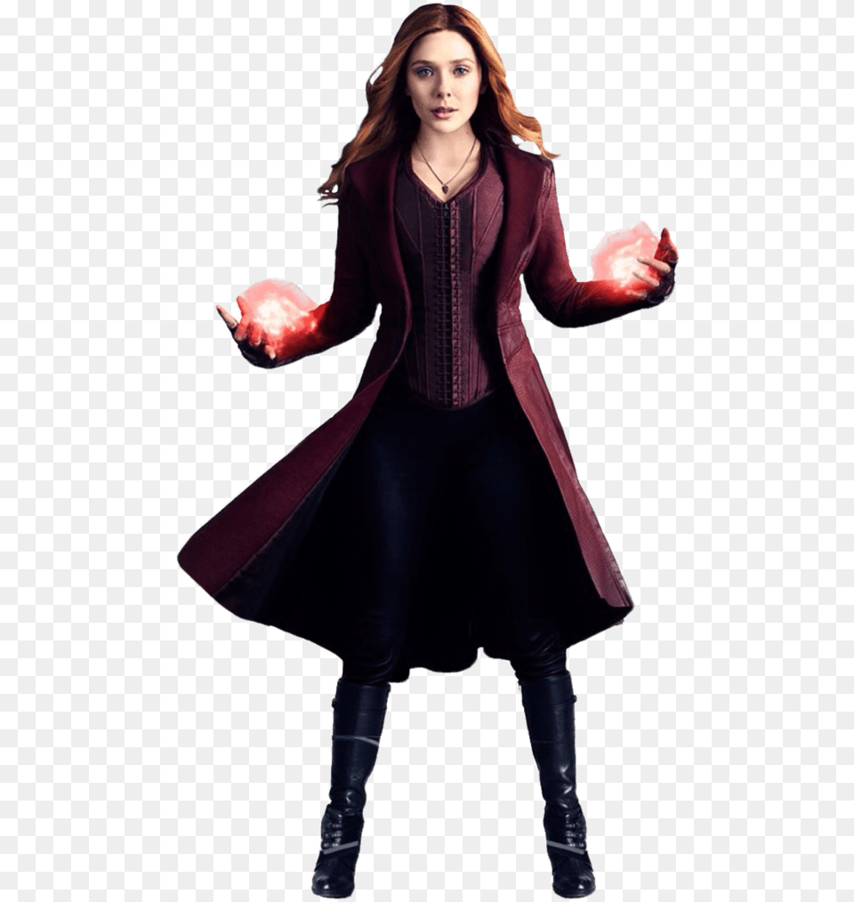 Scarlet Witch Transparent Images Scarlet Witch Infinity Wars, Clothing, Coat, Sleeve, Long Sleeve Free Png Download