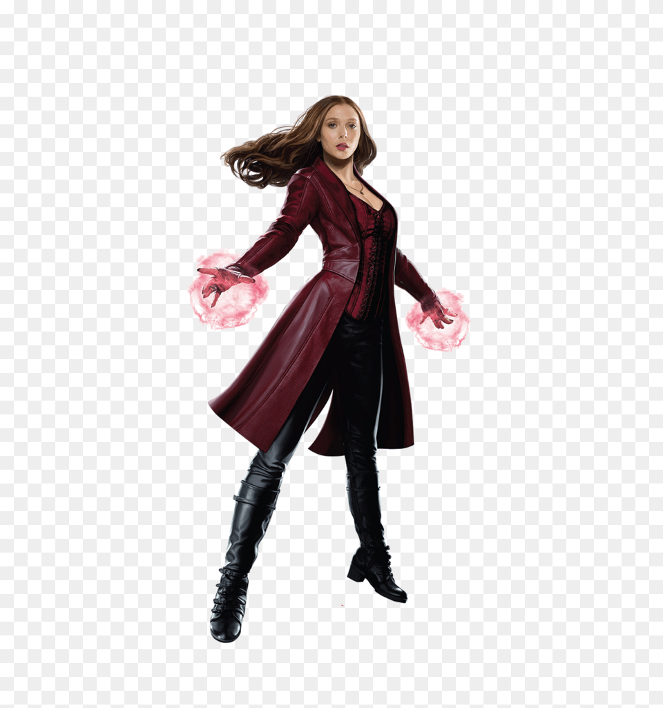 Scarlet Witch Transparent Scarlet Witch Civil War, Clothing, Coat, Sleeve, Long Sleeve Free Png Download