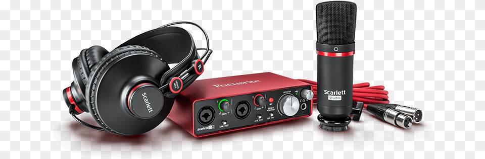 Scarlett 2i2 Studio Hero Focusrite Scarlett 2i2 Studio 2nd Gen, Electrical Device, Microphone, Electronics Png Image