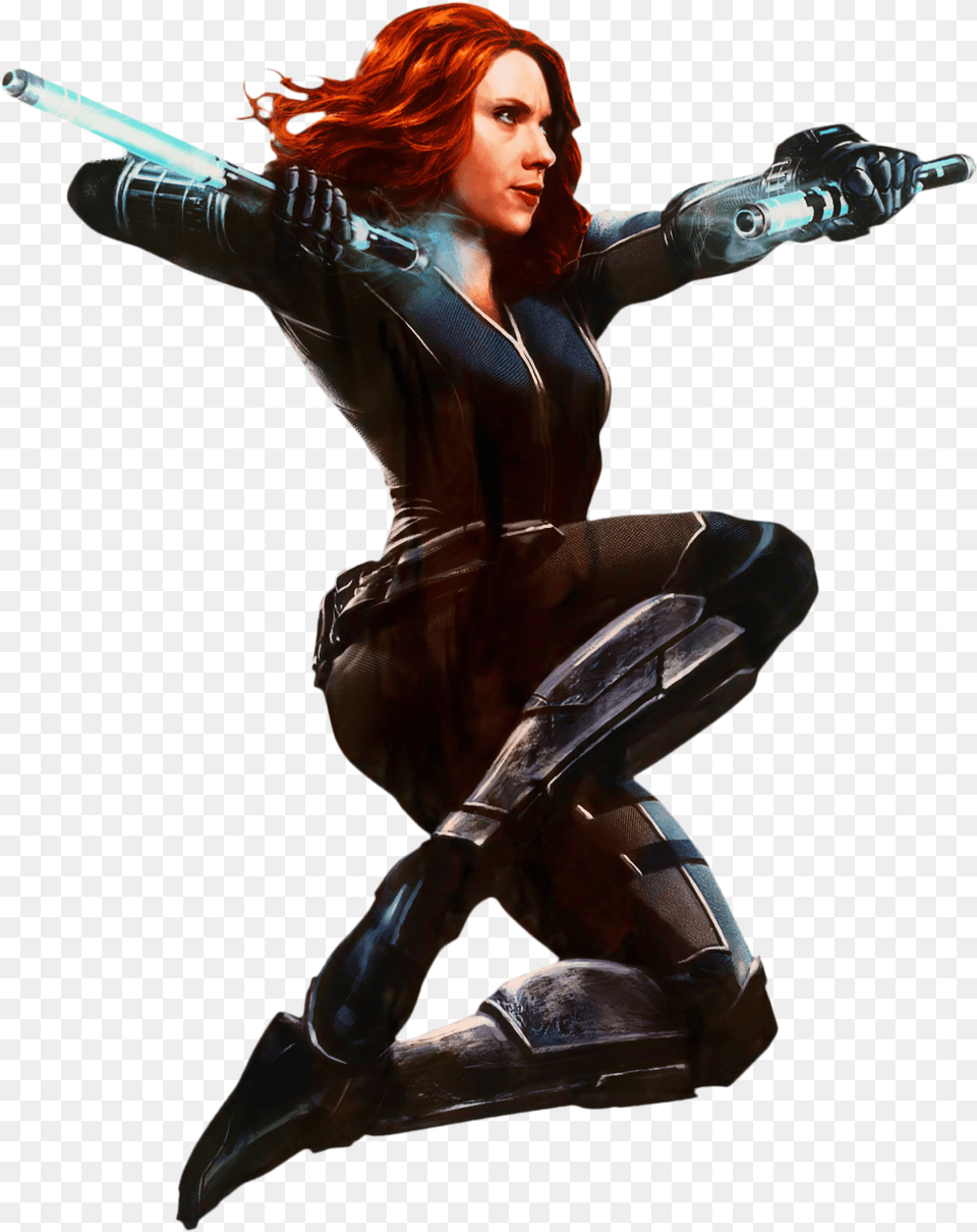 Scarlett Johansson Black Widow Clint Barton Captain Black Widow, Person, Clothing, Costume, Adult Png