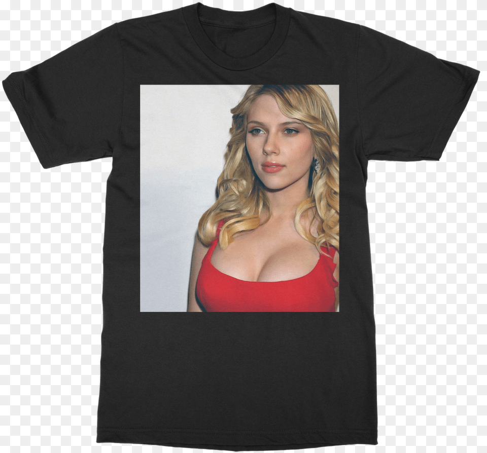 Scarlett Johansson Classic Adult T Shirtclass Scarlett Johansson T Shirt, Clothing, Female, Person, T-shirt Free Png Download