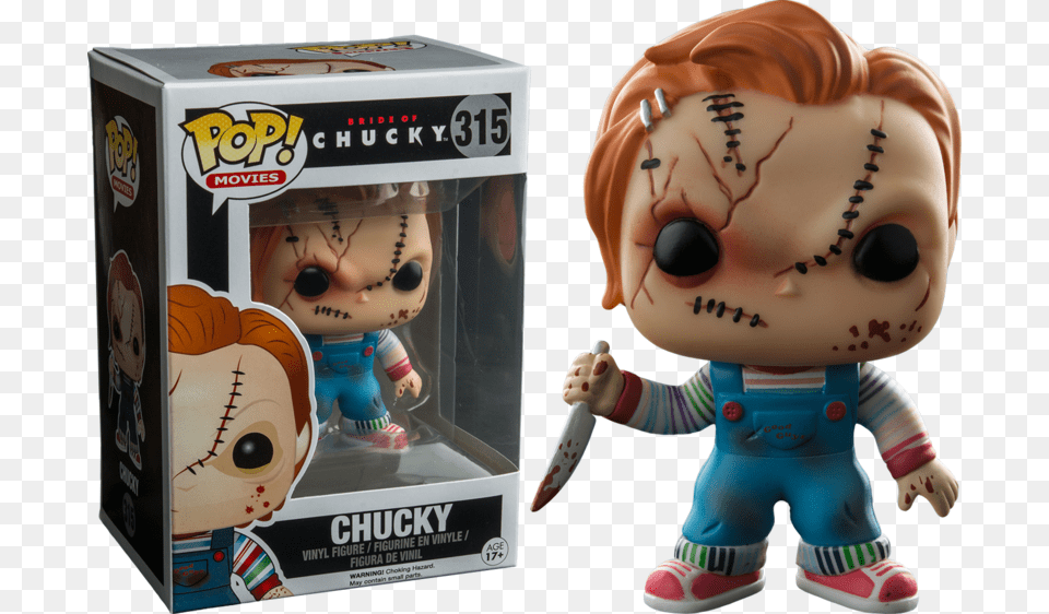 Scarred Chucky Pop Vinyl Figurine Funko Bride Of Chucky Scarred Chucky Pop Vinyl Figure, Doll, Toy, Baby, Person Free Png