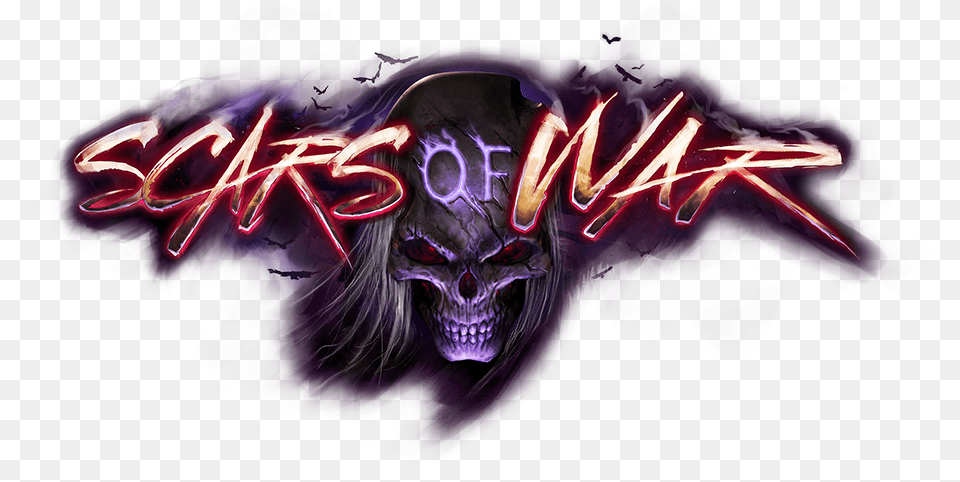 Scars Of War Logo Skull, Emblem, Symbol, Purple, Adult Free Transparent Png
