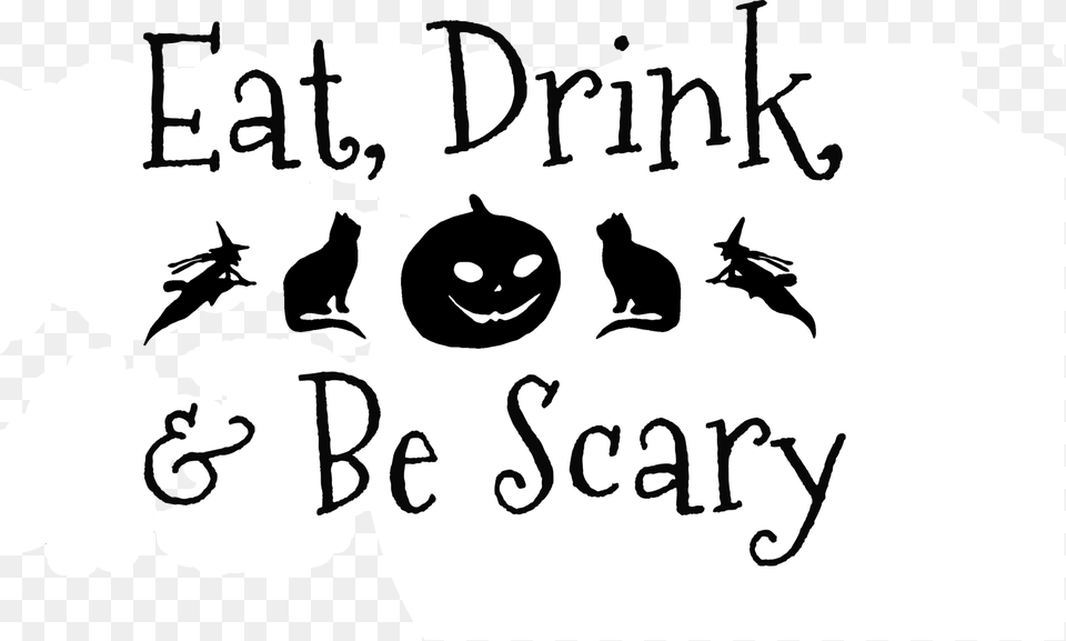 Scary, Stencil, Text, Pet, Wildlife Free Png Download