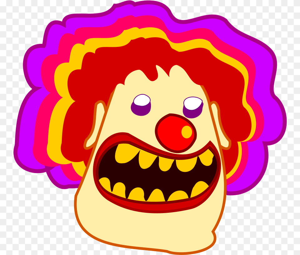 Scary Cartoon Clown, Food, Ketchup, Performer, Person Png Image