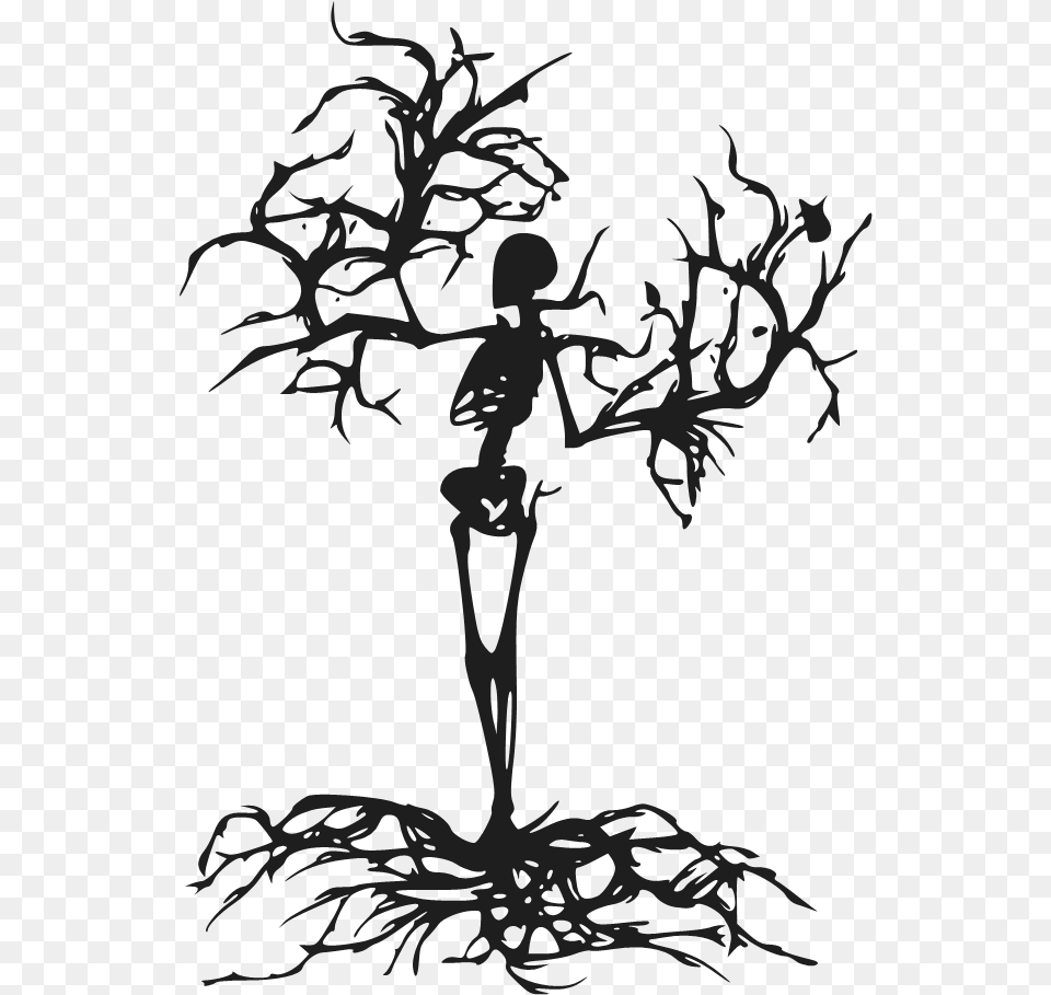 Scary Clipart Tree Tree Of Life Drawing, Stencil, Person, Art, Animal Free Transparent Png