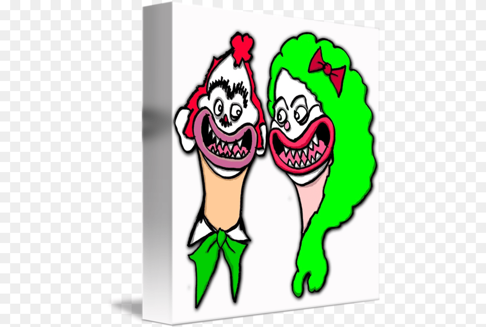 Scary Clown Couple By Todd Mein Fictional Character, Person, Performer, Face, Head Png Image