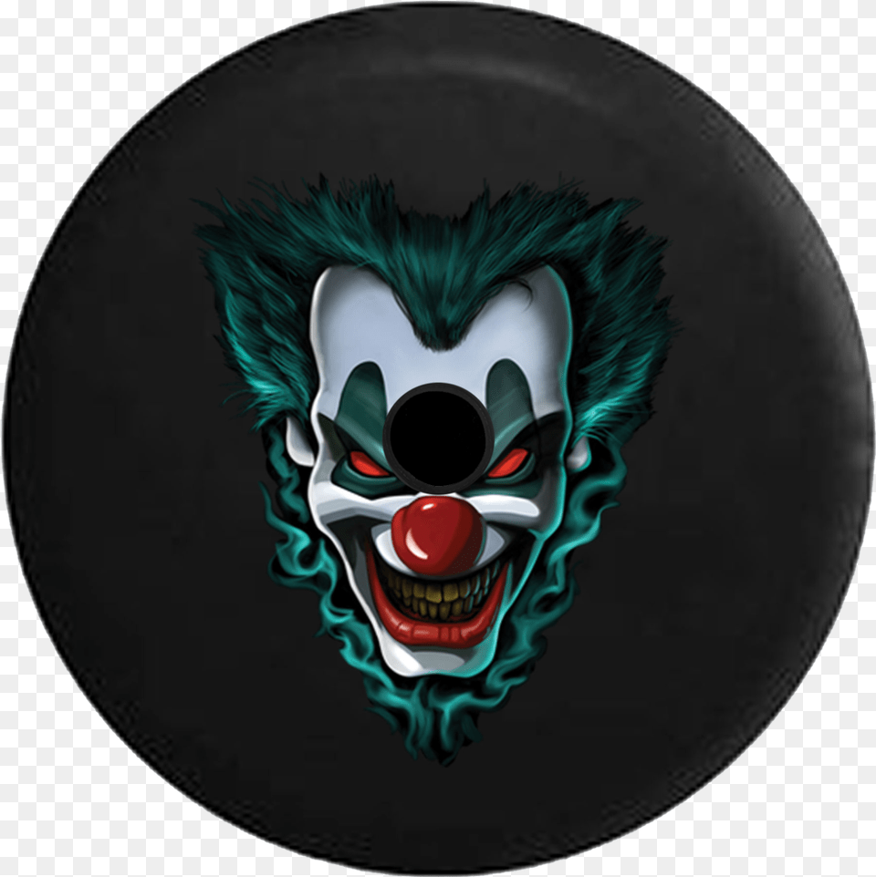 Scary Clown Face Jeep Wrangler Jl Backup Camera Angry Scary Clown Drawing, Plate, Emblem, Symbol, Head Png