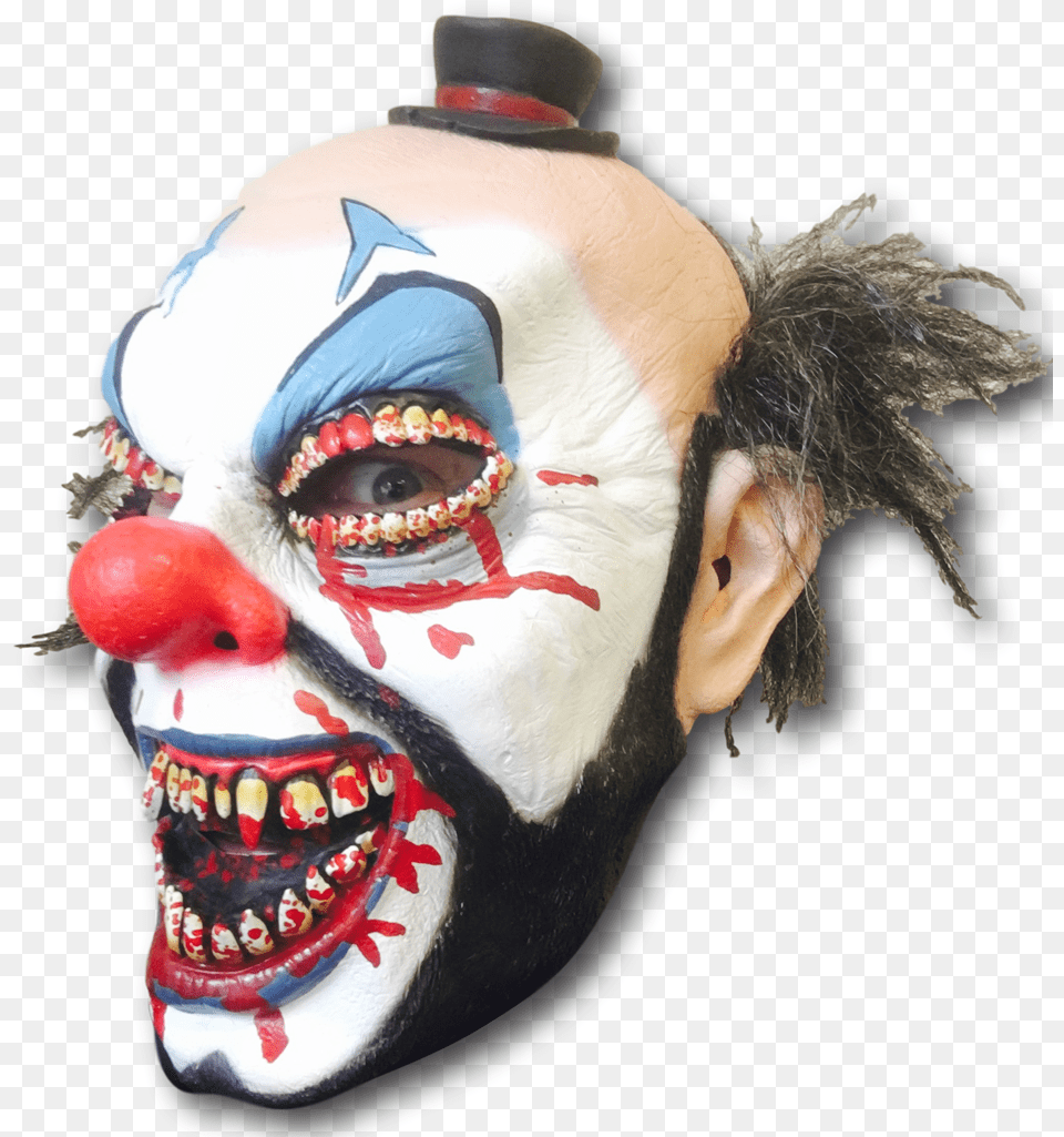 Scary Clown Face Mask, Adult, Female, Person, Woman Free Transparent Png