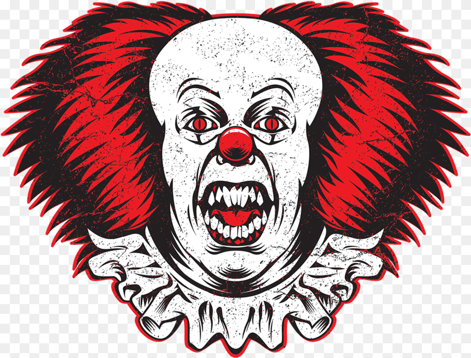 Scary Clown Transparent Background, Person, Face, Head, Performer Free Png