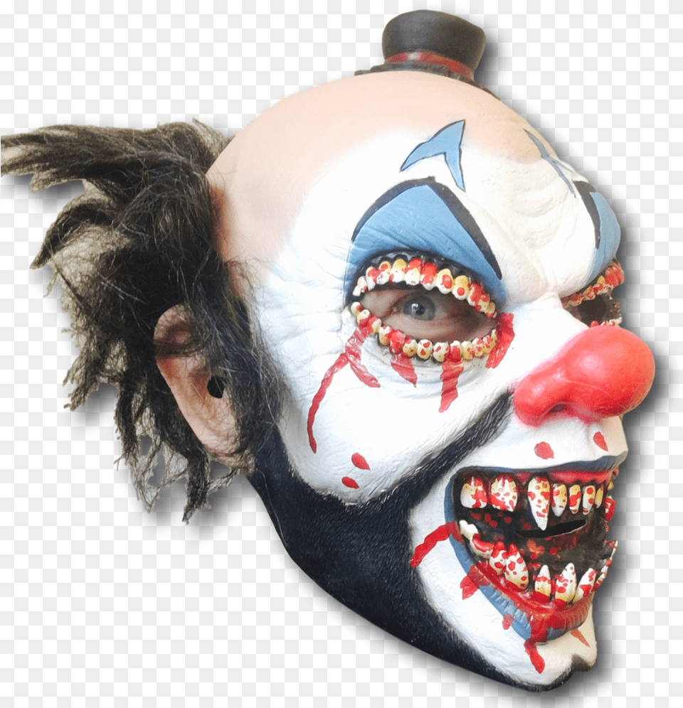 Scary Evil Top Hat Clown Mask Mask, Adult, Female, Person, Woman Free Png Download