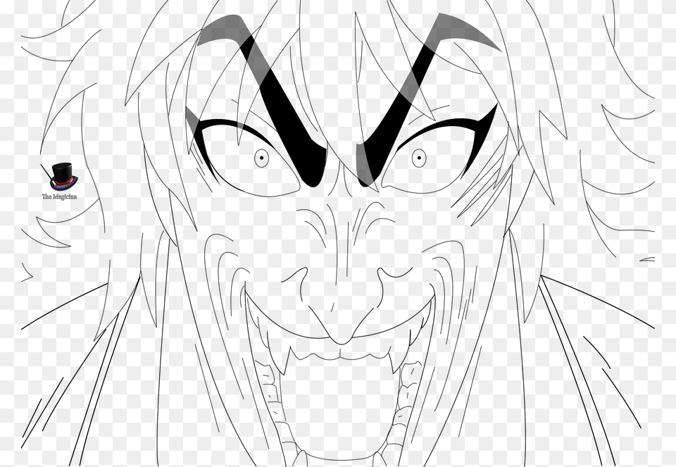 Scary Face Lineart Line Art, Stencil, Book, Comics, Publication Png Image