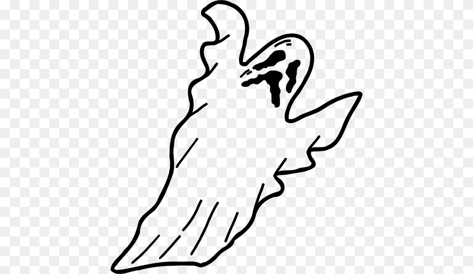 Scary Ghost Clipart, Clothing, Glove, Silhouette, Stencil Free Png