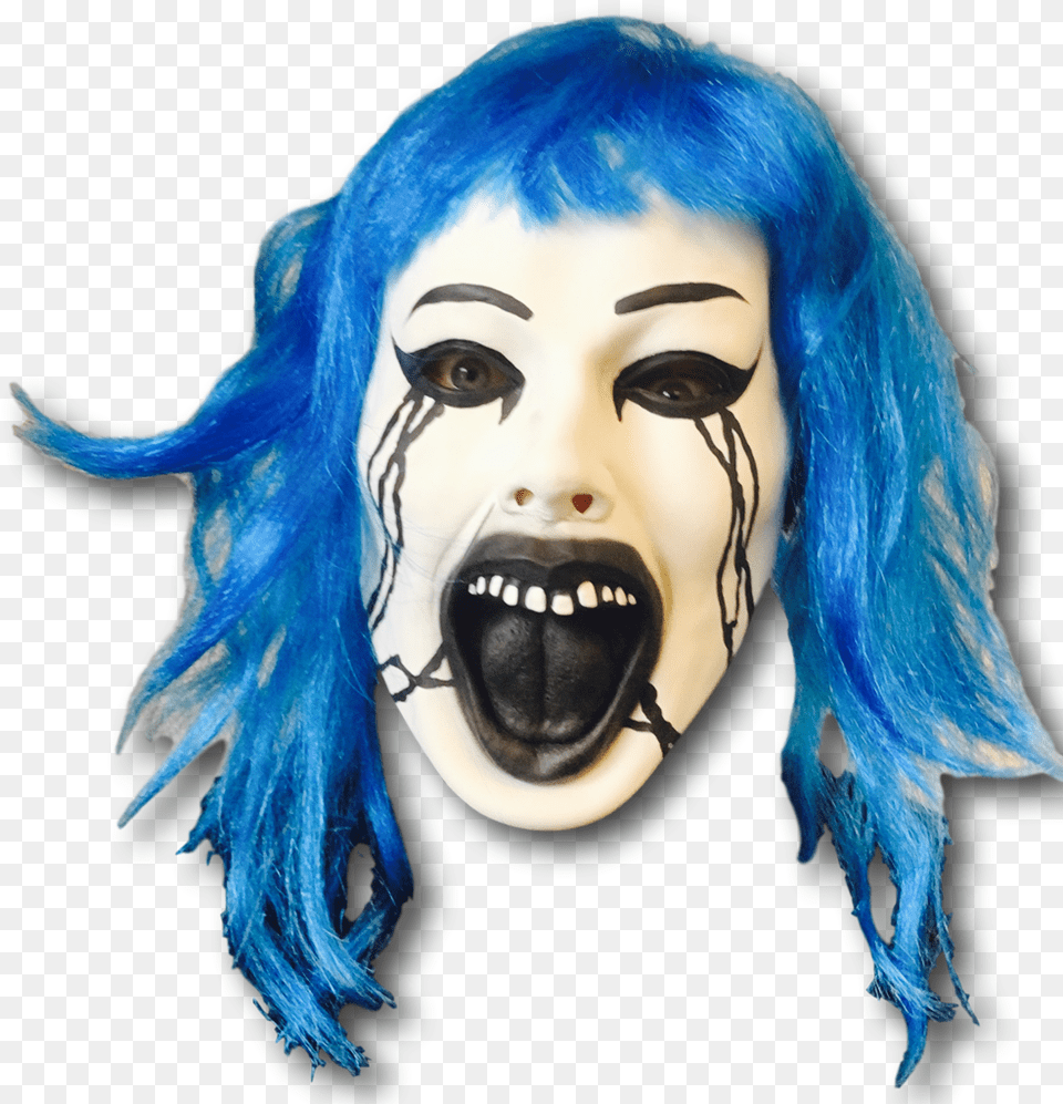 Scary Grudge Doll Mask Illustration, Adult, Female, Person, Woman Png