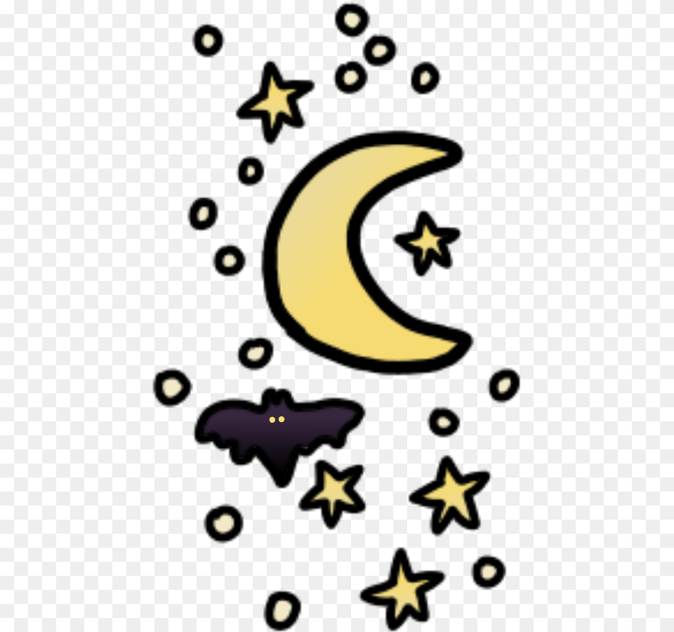 Scary Halloween Bat Moon Star Scarynight Monster Illustration, Nature, Night, Outdoors, Astronomy Free Transparent Png