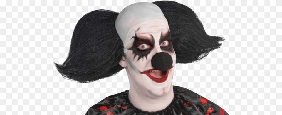 Scary Halloween Clown Wigs, Adult, Male, Man, Performer Png Image