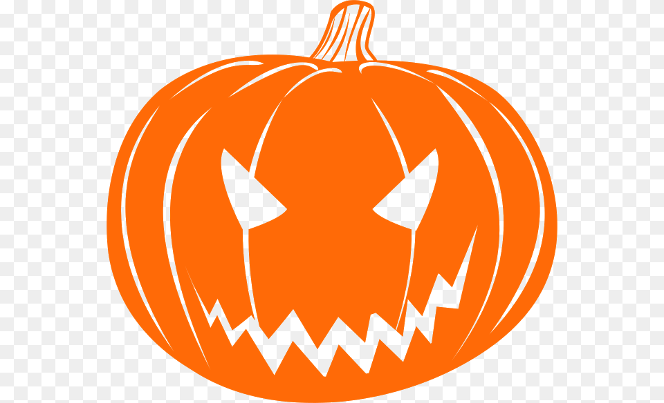 Scary Halloween Jack Olantern, Food, Plant, Produce, Pumpkin Free Png
