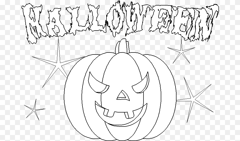 Scary Halloween Pumpkin Coloring Pages Download Pumpkin, Face, Head, Person, Festival Png Image