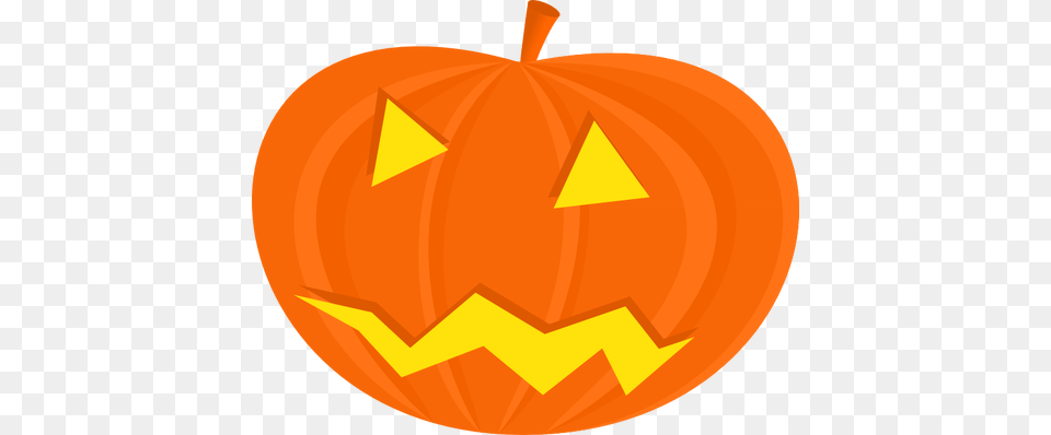 Scary Halloween Pumpkin Vector Drawing, Food, Plant, Produce, Vegetable Png