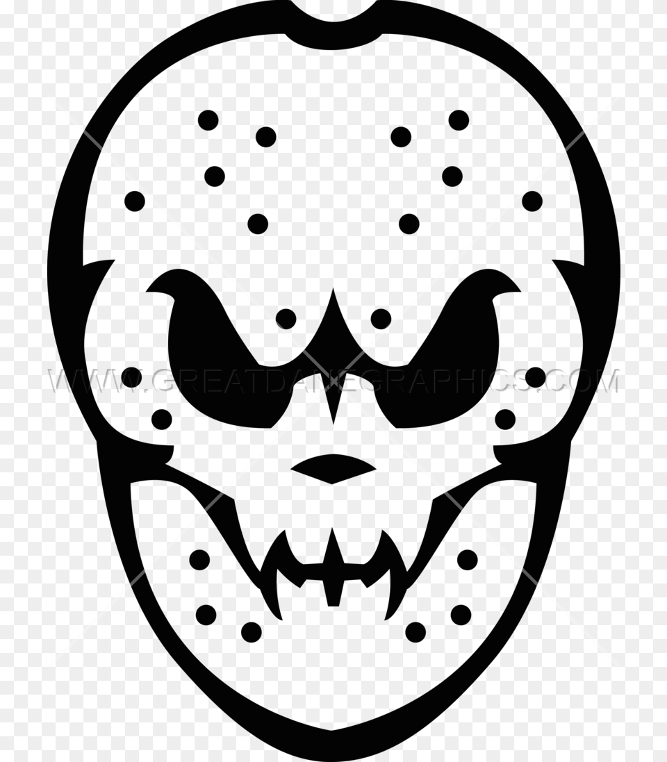 Scary Hockey Mask Production Ready Artwork For T Shirt Printing, Logo, Baby, Person, Symbol Free Png Download