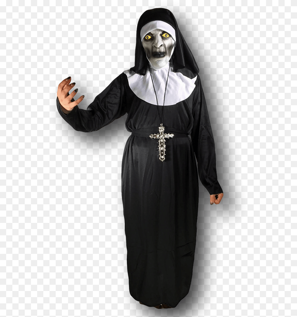 Scary Horror Conjuring Nun Costume Ladies Uk Size, Fashion, Sleeve, Clothing, Long Sleeve Free Transparent Png