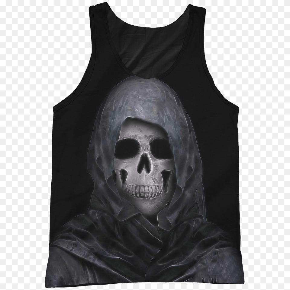 Scary Human Skull Cutsew Tank Skull, Clothing, Vest, Adult, Male Free Png Download