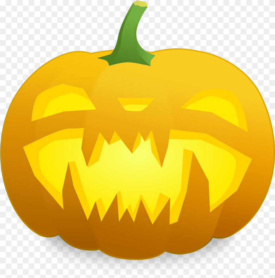 Scary Jack O Lantern Black And White Jack O Lantern, Food, Plant, Produce, Pumpkin Free Png Download