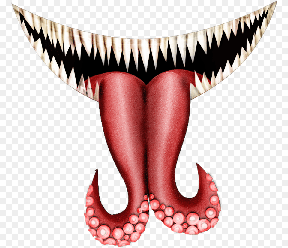 Scary Lips Mouth Tounge Devil Monster Tounge Transparent Scary Mouth, Electronics, Hardware, Animal, Bird Free Png