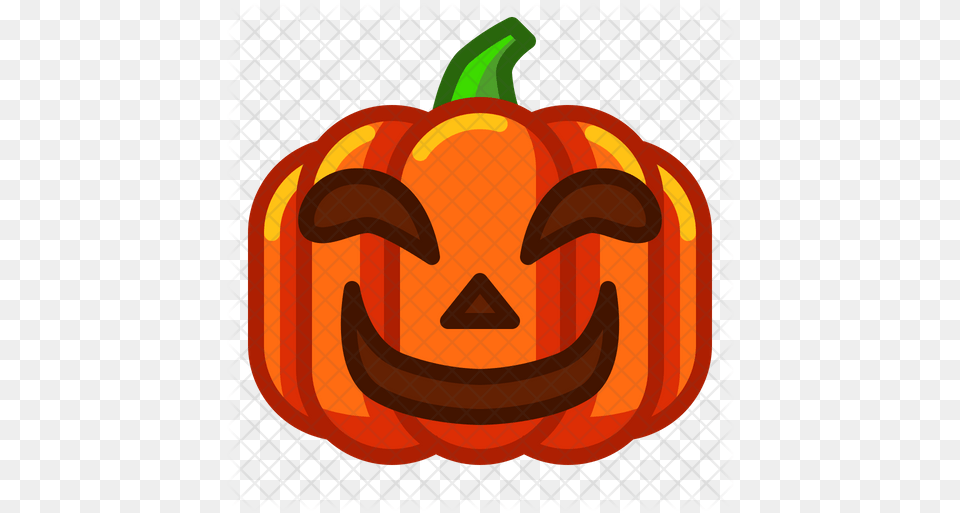 Scary Pumpkin Emoji Icon Icon, Food, Plant, Produce, Vegetable Png Image