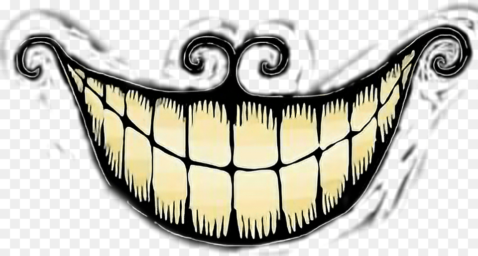 Scary Scarymask Halloween Devil Teeth Demon Dark Cheshire Cat Alice In Wonderland Silhouette, Body Part, Mouth, Person, Animal Free Png