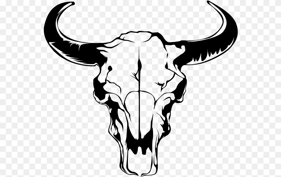 Scary Skull Guitarist Pickup Dokken Mr Longhorn Bull Skull, Gray Free Png Download