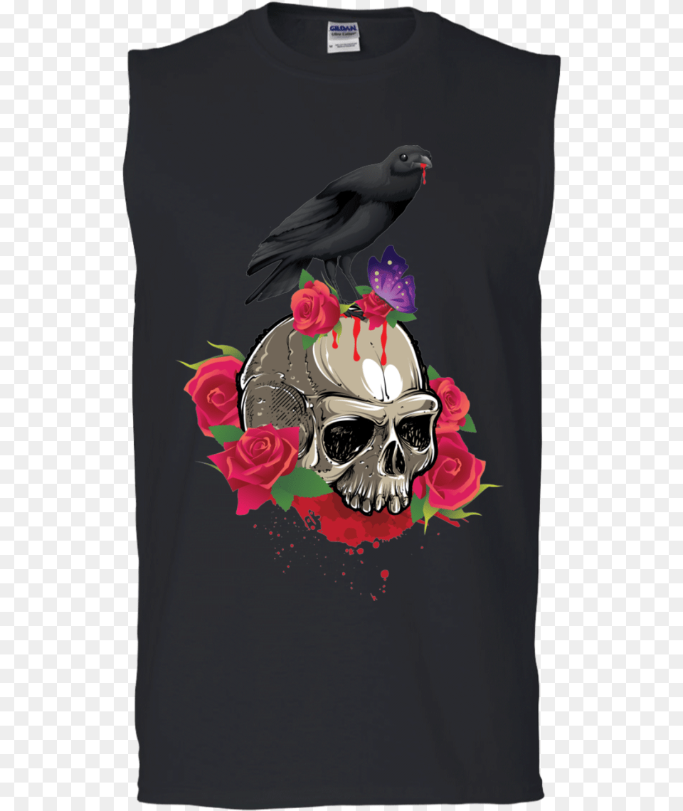 Scary Skull Print T Shirts For Mendata Zoom Cdn, Animal, Bird, Blackbird, Clothing Free Png Download