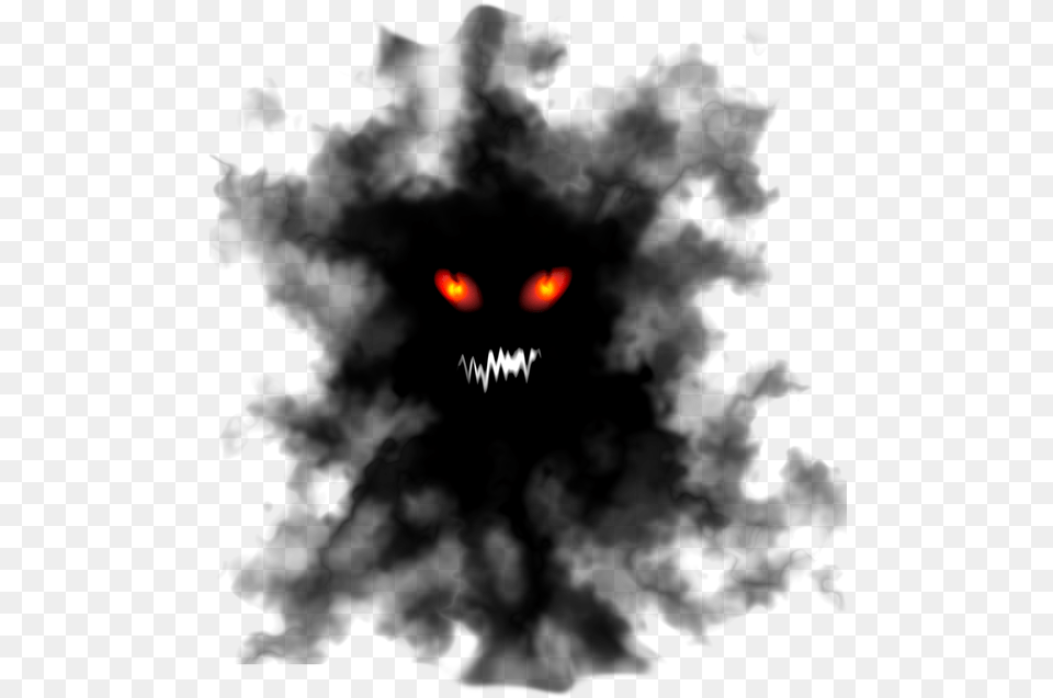 Scary Smoke Face Halloween Dark Light Creature By Illustration, Electronics Png Image
