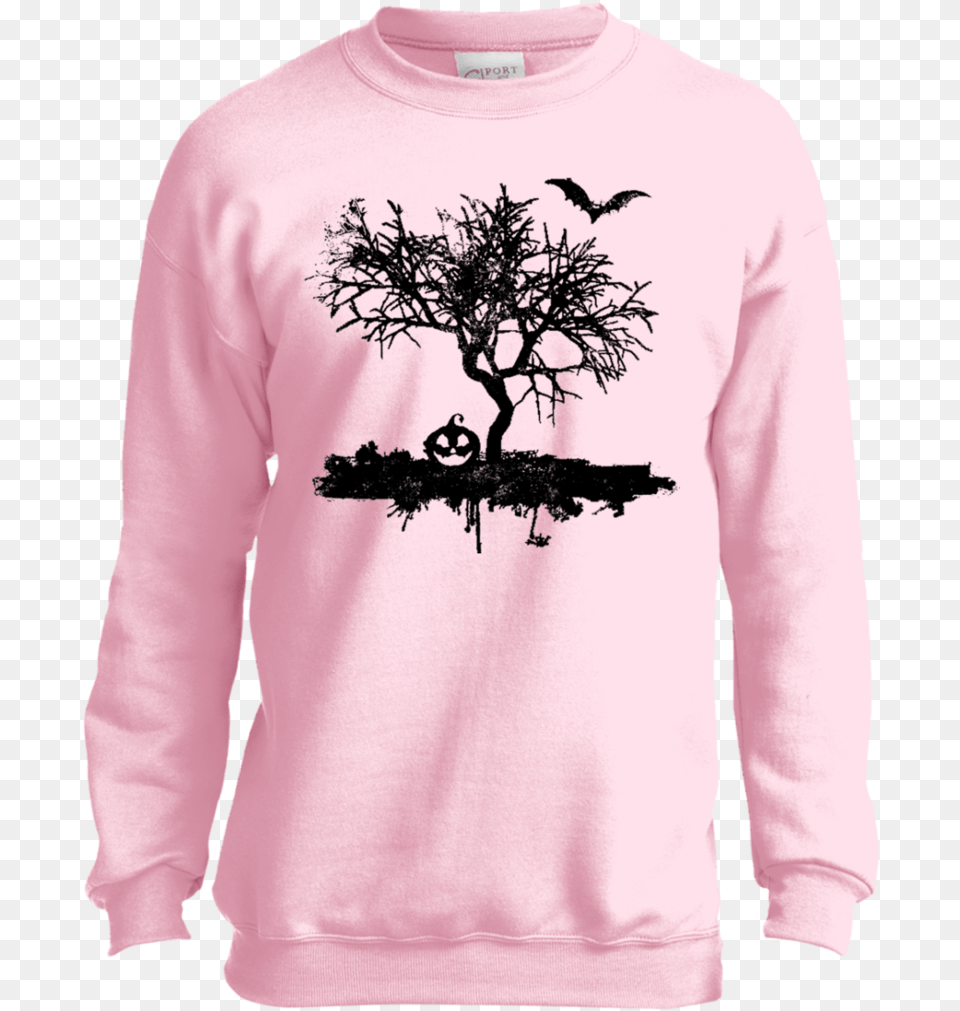 Scary Tree Blue Pink Flame Thrasher Hoodie, Clothing, Sweatshirt, Knitwear, Long Sleeve Free Png
