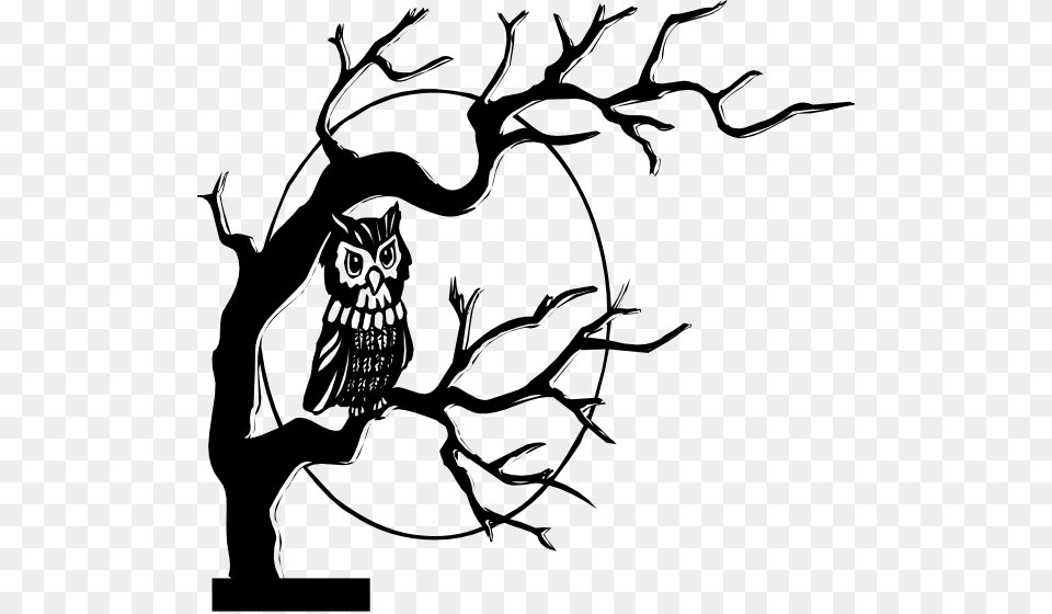 Scary Trees Clip Art, Stencil, Animal, Bird, Person Free Transparent Png