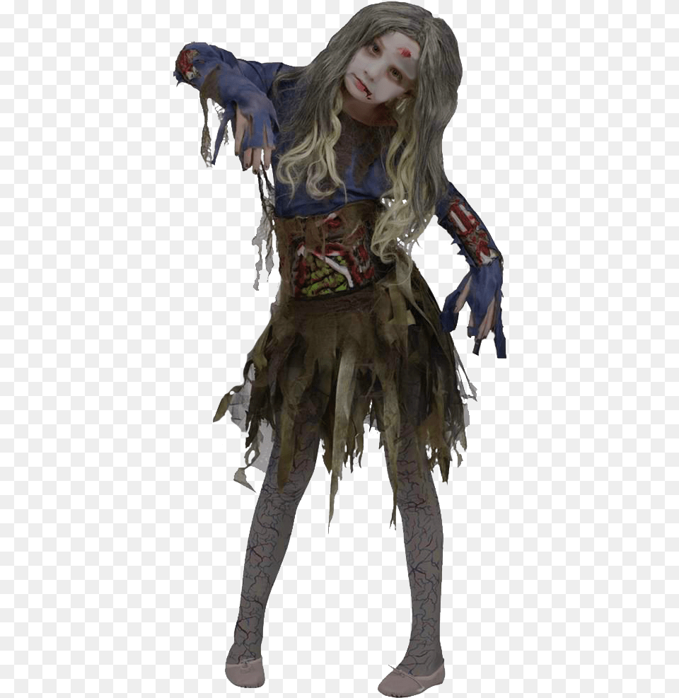 Scary Zombie Halloween Costumes For Girls, Clothing, Costume, Person, Face Free Png Download