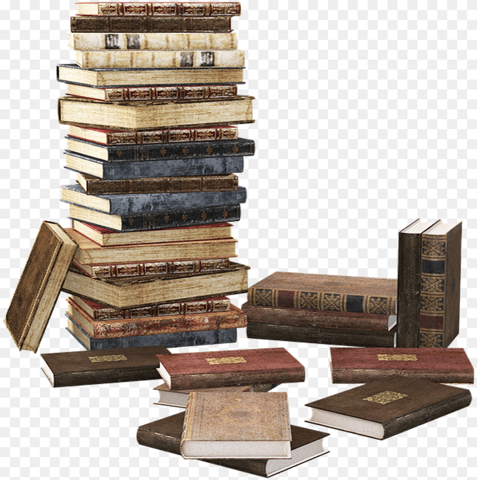 Scattered Books Transparent Background Pile Of Books, Book, Indoors, Library, Publication Free Png Download
