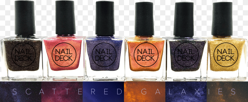 Scattered Galaxies Banner, Cosmetics, Bottle, Perfume, Nail Polish Png Image