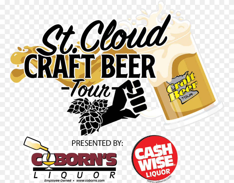 Sccbt Logo Sponsors 01 St Cloud Craft Beer Tour 2019, Advertisement, Alcohol, Beverage, Cup Free Png