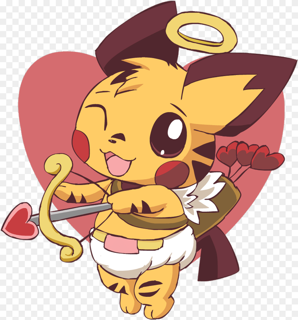 Sccupid Sticker Cupid Pikachu, Baby, Cartoon, Person, Face Free Png Download