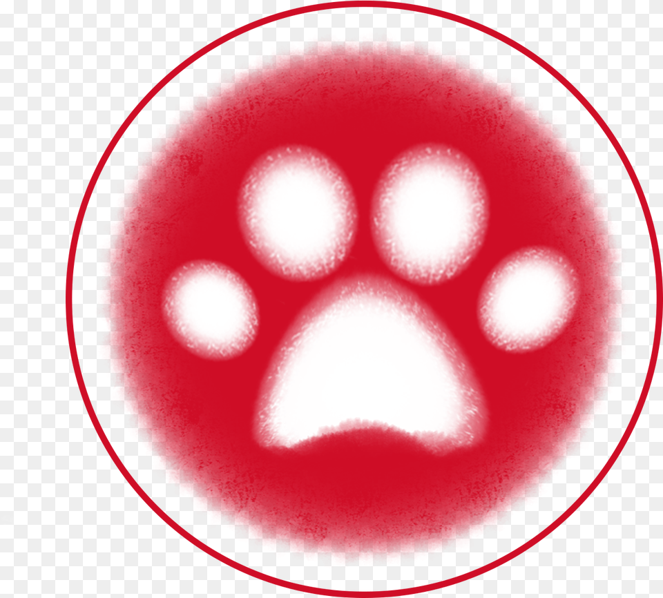 Sceau Empreinte De Patte D39animal Rouge Chien Et Circle, Sphere, Lighting, Light, Flare Png