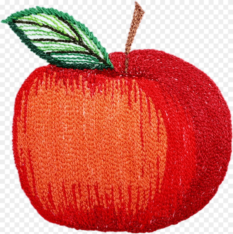 Scembroidery Red Apple Fruit Leaf This Sticker Mcintosh, Food, Plant, Produce, Pear Free Png
